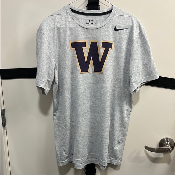 Nike Gray Washington Huskies Short Sleeve Dri Fit Tee - Picture 1 of 5